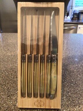 NEW Laguiole Ivory 9” Steak Knives, Set of 6